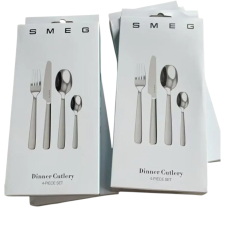 SMEG 24-piece cutlery set made of high-quality stainless steel in a luxurious Italian design