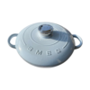 סיר ברזל יצוק SMEG בקוטר 26 ס״מ – Braiser איכותי בצבע כחול יוקרתי