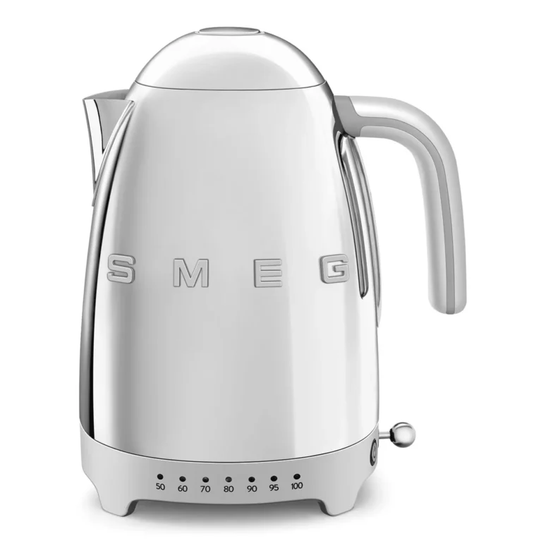 קומקום חשמלי SMEG KLF04SSEU בנפח 1.7 ליטר – גימור נירוסטה עם בקרת טמפרטורה מתקדמת