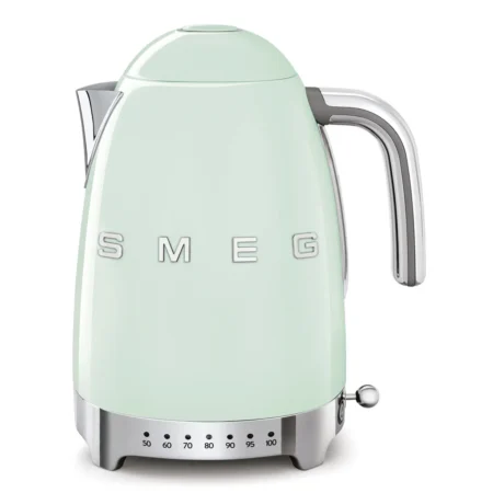 קומקום חשמלי SMEG KLF04PGEU בנפח 1.7 ליטר – צבע ירוק פסטל עם בקרת טמפרטורה