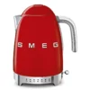 קומקום חשמלי SMEG KLF04RDEU בנפח 1.7 ליטר – צבע אדום עם בקרת טמפרטורה מתקדמת