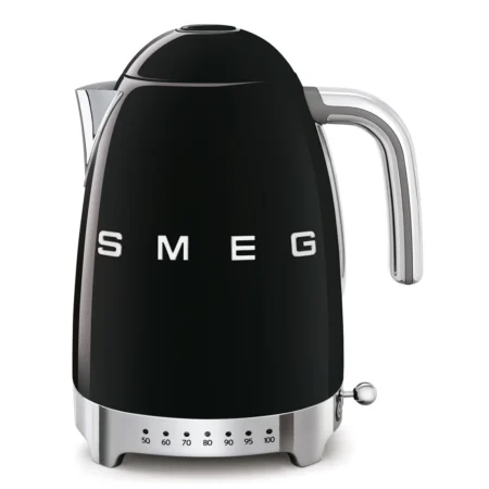 קומקום חשמלי SMEG KLF04BLEU בצבע שחור – שליטה מדויקת בטמפרטורה בנפח 1.7 ליטר