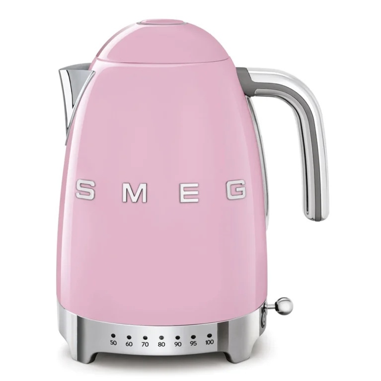קומקום חשמלי SMEG KLF04PKEU בגוון ורוד Cadillac Pink – בקרת טמפרטורה מתקדמת בנפח 1.7 ליטר