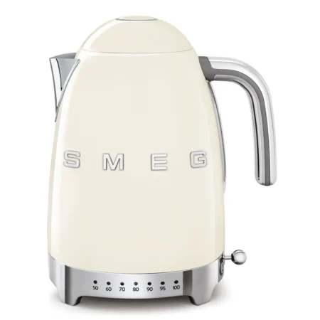 קומקום חשמלי SMEG KLF04CREU בצבע קרם – בקרת טמפרטורה חכמה בנפח 1.7 ליטר
