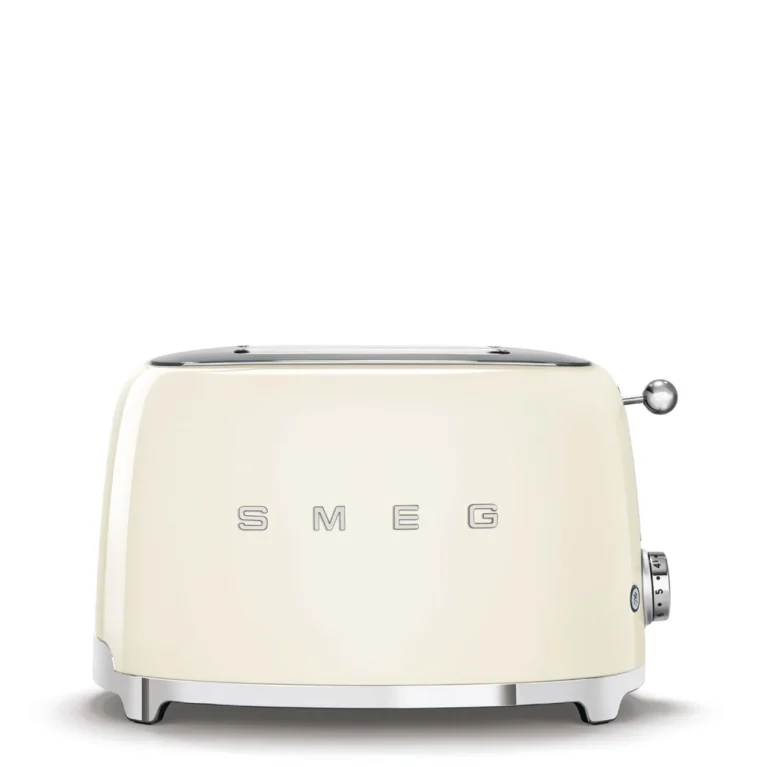 טוסטר חשמלי SMEG TSF01CRUS בצבע קרם – 2 פרוסות עם 6 דרגות קלייה ועיצוב רטרו