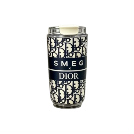 SMEG × Dior Navy Blue & Ivory כוס נסיעות מפלדת אל-חלד ומפלסטיק