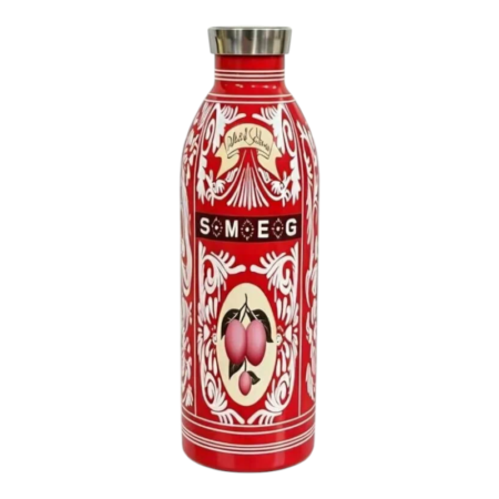 SMEG Sicily Red, White/Cream בקבוק תרמי
