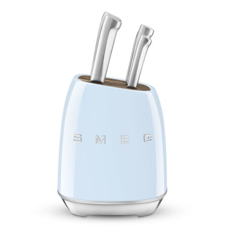 SMEG סט מעמד סכינים, 6 חלקים, בסגנון רטרו Pastel Blue