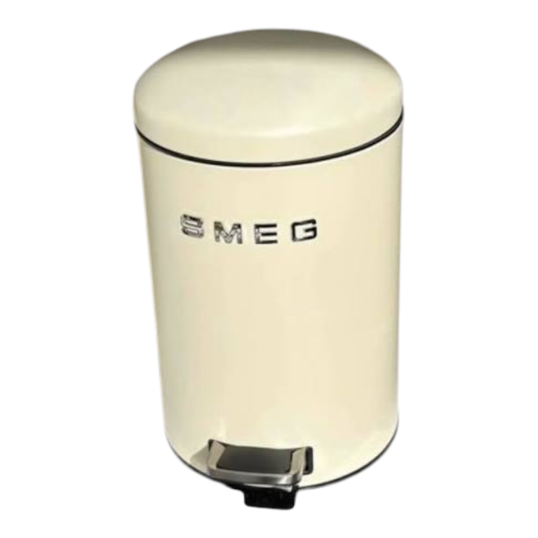 SMEG פח אשפה עם דוושת רגל 12 ליטר – קרם