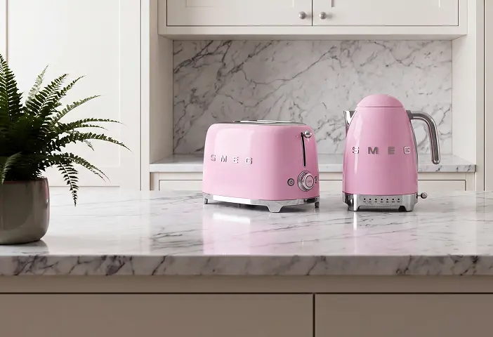 Warm Minimalism: How to Properly Integrate Colorful Appliances in a Clean Kitchen