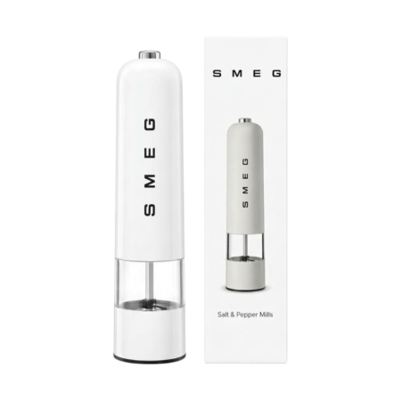 Smeg Electric Mills Sea Salt & Pepper Grinder White – Electric salt and pepper grinder