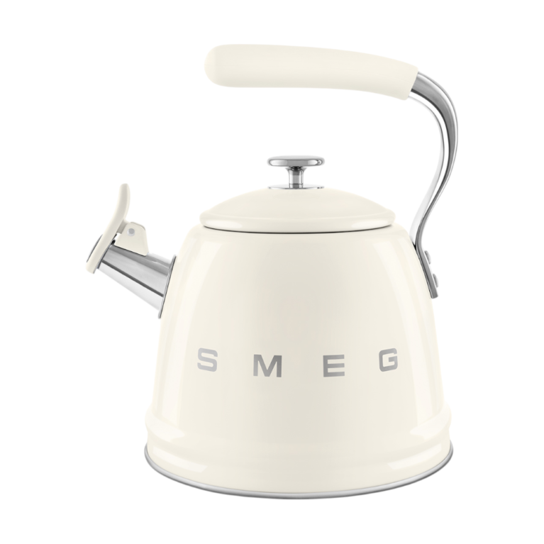 SMEG Retro Stovetop Whistling Kettle 2.3L Cream – קומקום כיריים בעיצוב רטרו